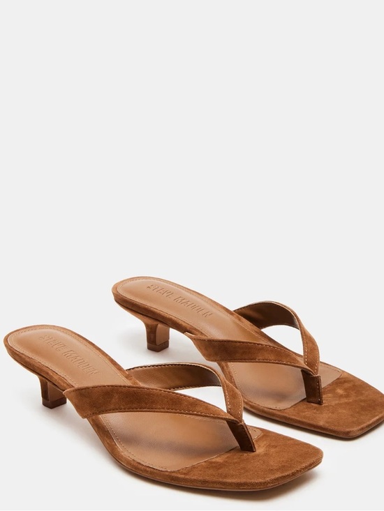 Steve Madden Shoes - Steve Madden Tracie Chestnut Suede Kitten Heel Sandals